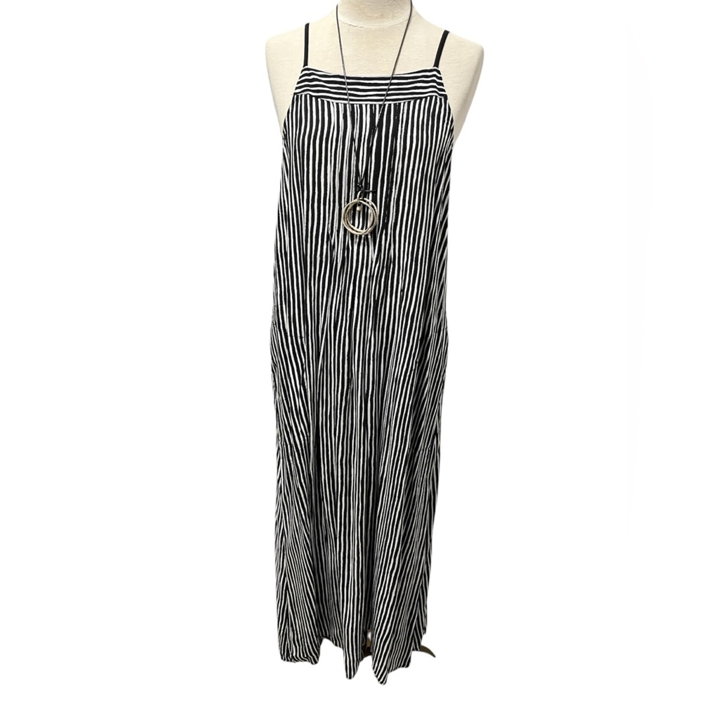 Donna Karan Striped Maxi Dress